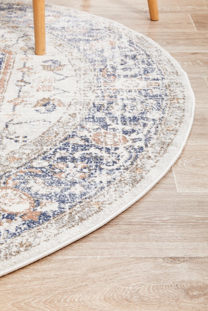 Mayfair Lorissa Hamptons Style Indoor Rug Blue Round - Image 6