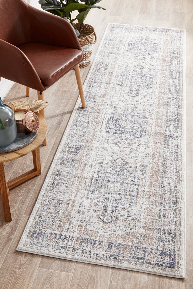 Mayfair Lorissa Hamptons Style Indoor Rug Blue Runner