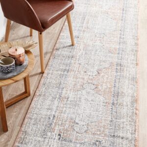 Mayfair Lorissa Hamptons Style Indoor Rug Peach Runner