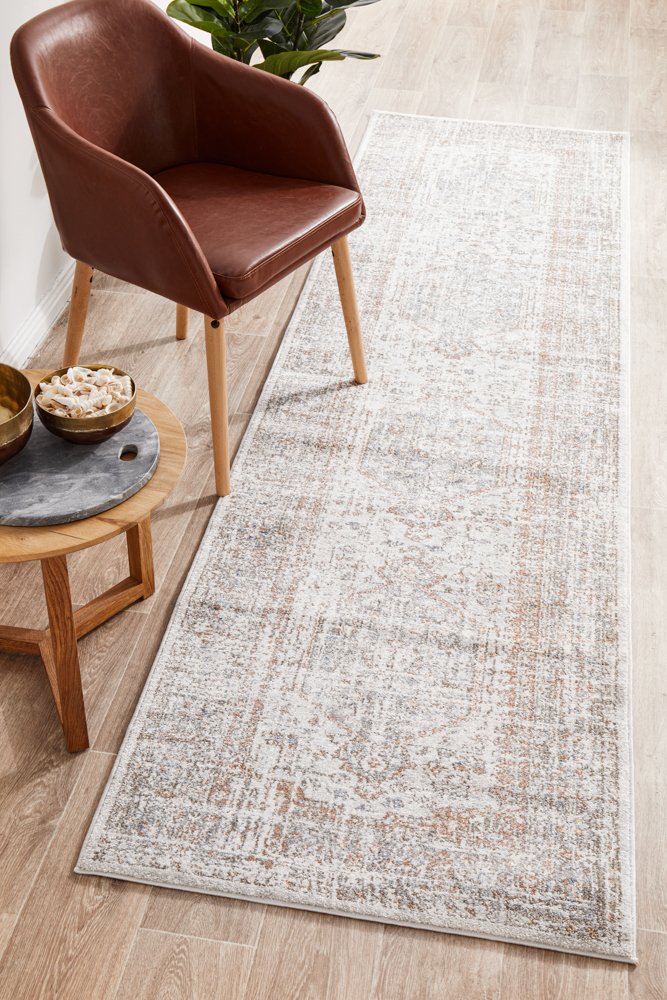 Mayfair Lorissa Hamptons Style Indoor Rug Silver Runner