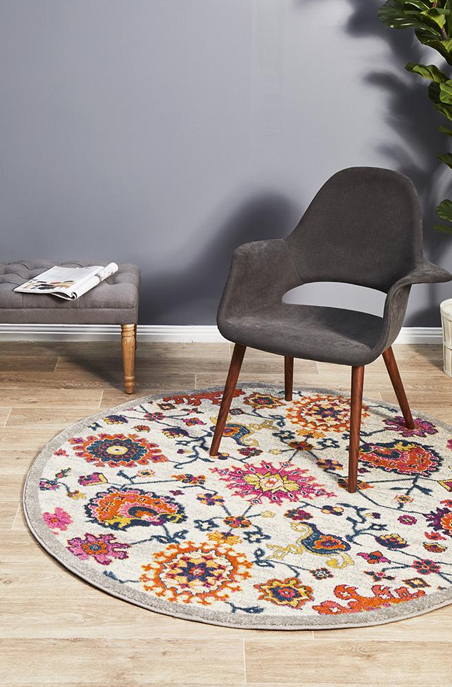 Babylon 208 Hamptons Style Indoor Rug Multi Round