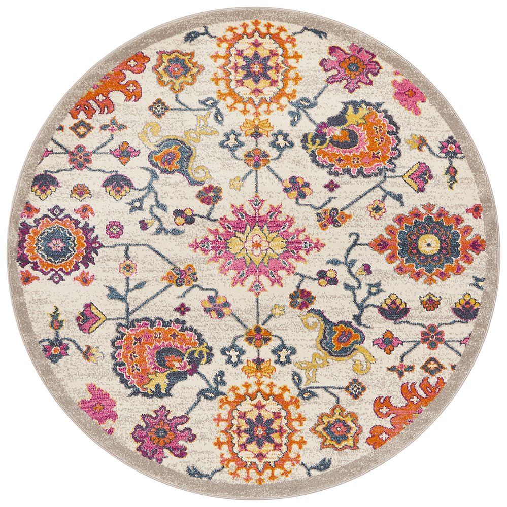Babylon 208 Hamptons Style Indoor Rug Multi Round - Image 2
