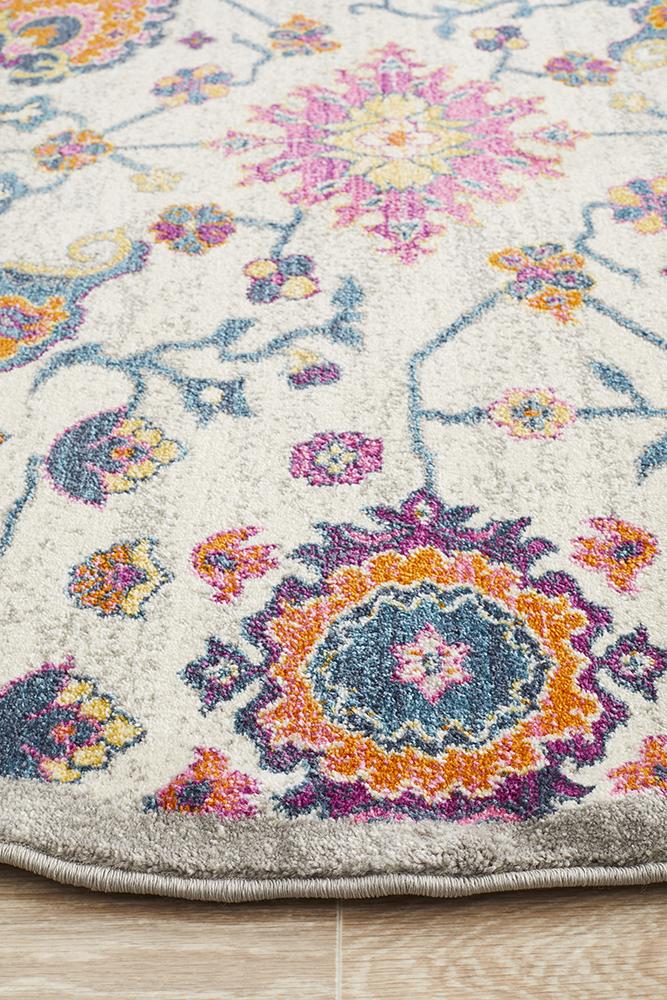 Babylon 208 Hamptons Style Indoor Rug Multi Round - Image 3