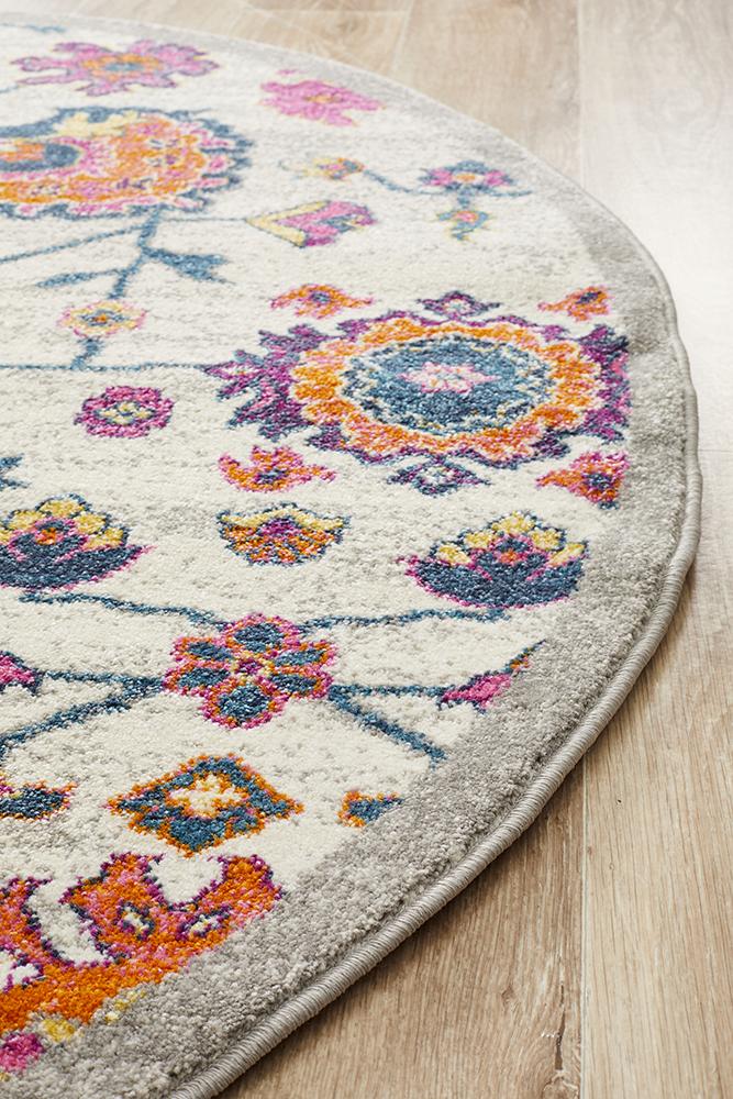 Babylon 208 Hamptons Style Indoor Rug Multi Round - Image 4