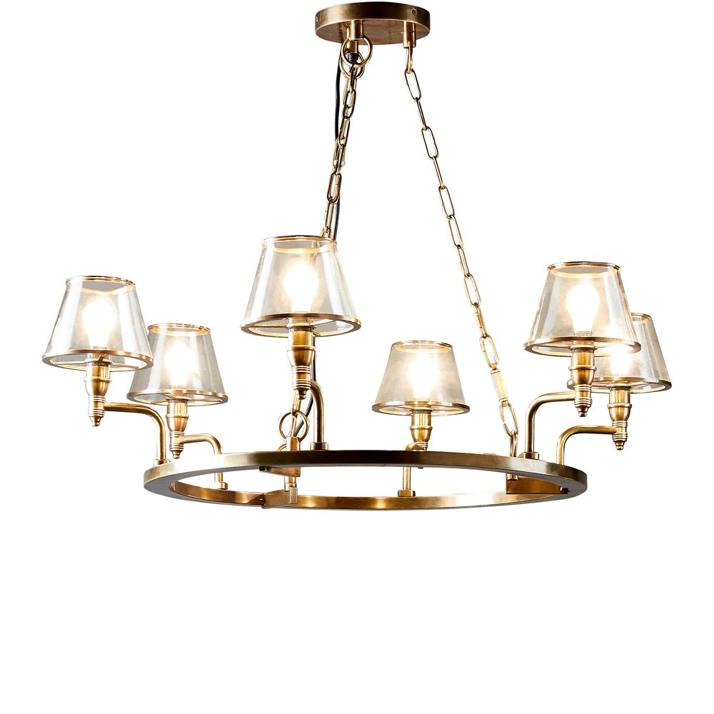 Sienna Chandelier Antique Brass (RRP $2640)