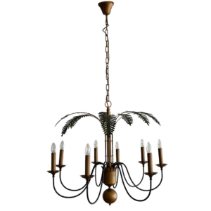 Palm Leaves Iron Chandelier 8 Lights (RRP $1207.80)