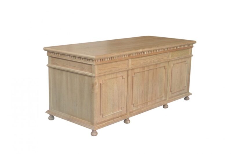 "Harbord" Hamptons Style Timber Executive Desk Natural Oak, 180cmW x 74cmD x 78cmH (RRP $3999) - Image 2