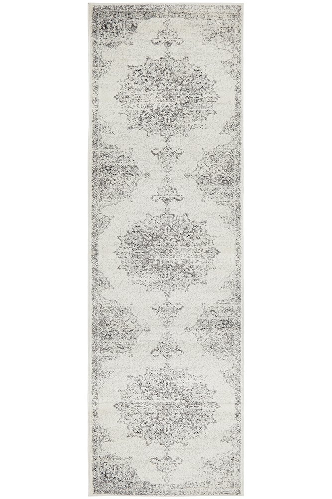 Chrome Rita Hamptons Style Indoor Rug Silver Runner - Image 4