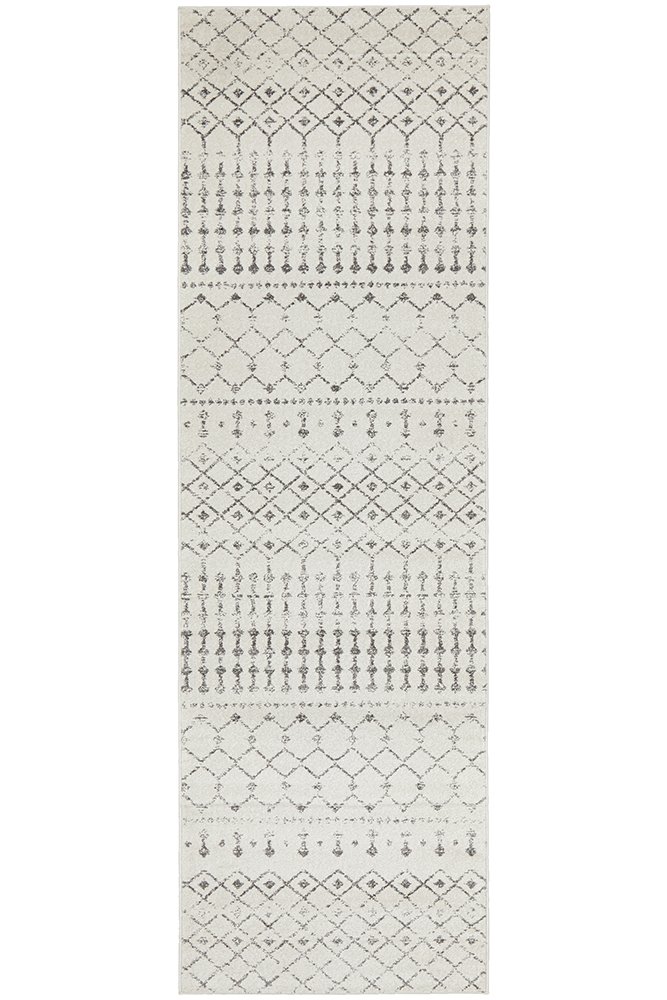 Chrome Elsa Hamptons Style Indoor Rug Silver Runner - Image 4