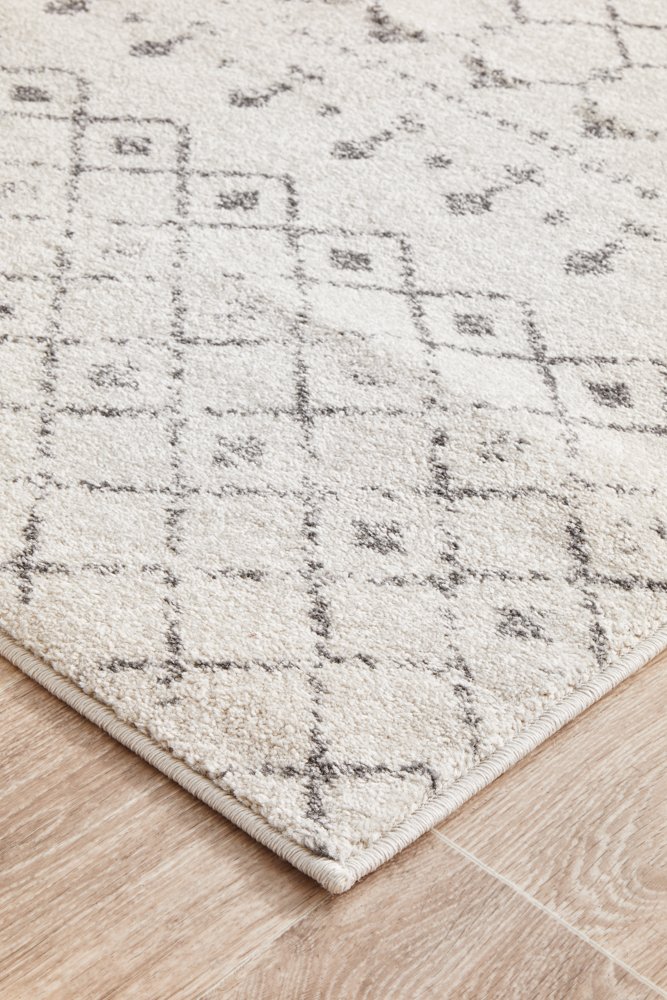 Chrome Elsa Hamptons Style Indoor Rug Silver Runner - Image 5