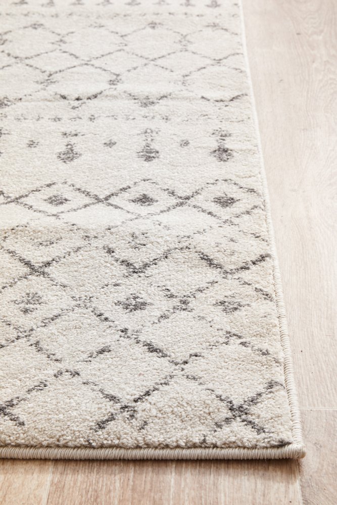 Chrome Elsa Hamptons Style Indoor Rug Silver Runner - Image 6