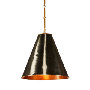 Monte Carlo Ceiling Pendant Large Black and Brass (RRP $2189)