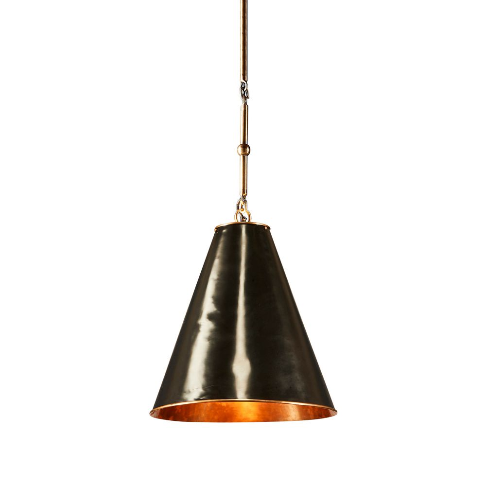 Monte Carlo Ceiling Pendant Small Black and Brass (RRP $1078)