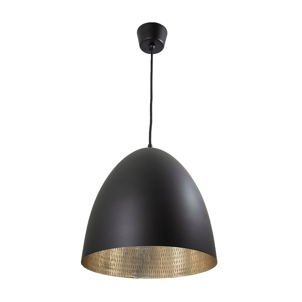 Egg Ceiling Pendant Black and Silver (RRP $605)
