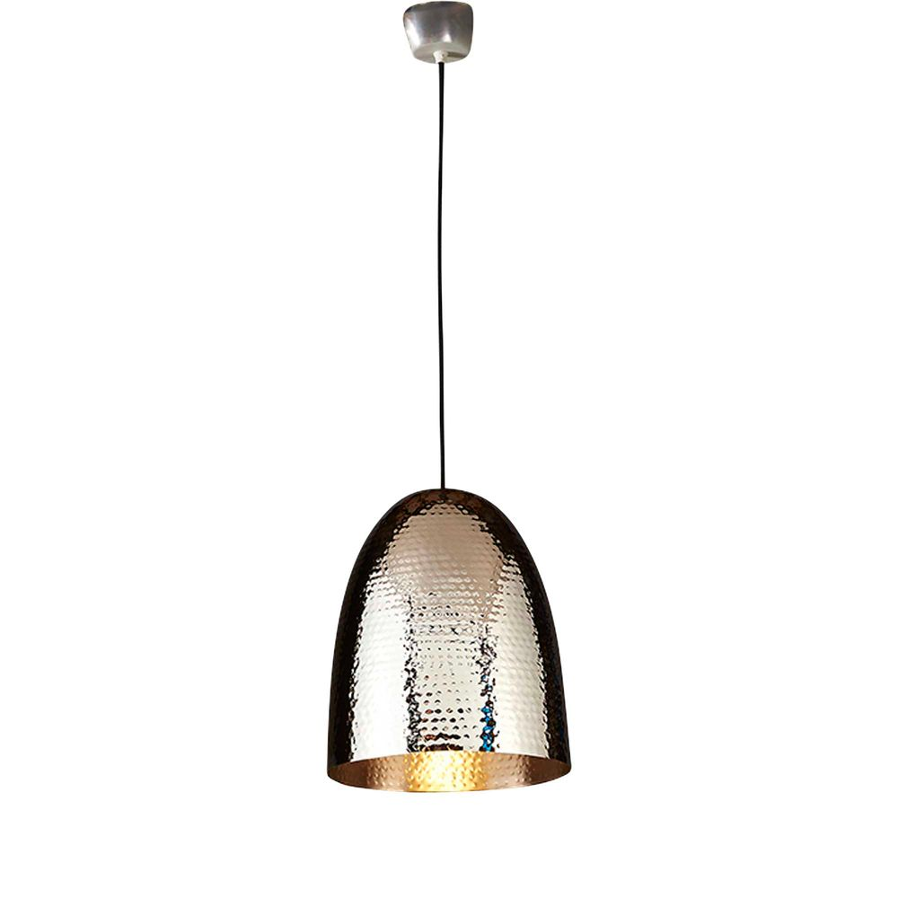 Dolce Beaten Ceiling Pendant Silver (RRP $638)