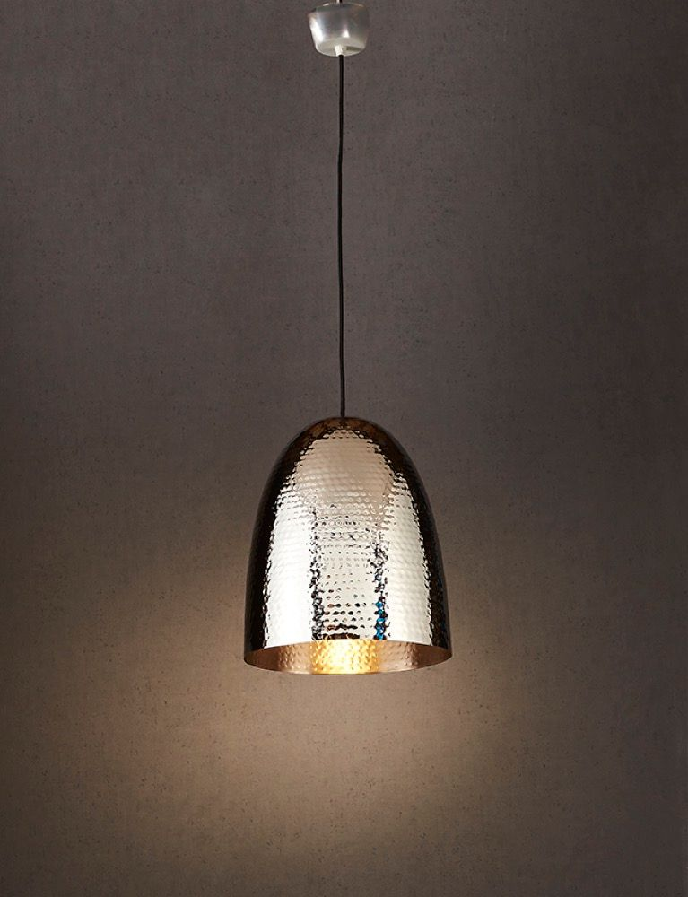 Dolce Beaten Ceiling Pendant Silver (RRP $638) - Image 2