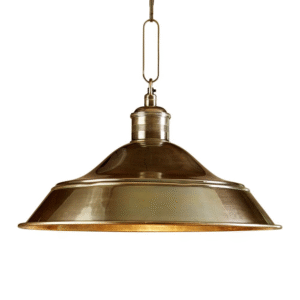 Palladium Hanging Lamp Antique Brass, D 60cm W 60cm H 30cm (RRP $1499)