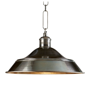 Palladium Ceiling Pendant Antique Silver, D 60cm W 60cm H 30cm (RRP $1499)