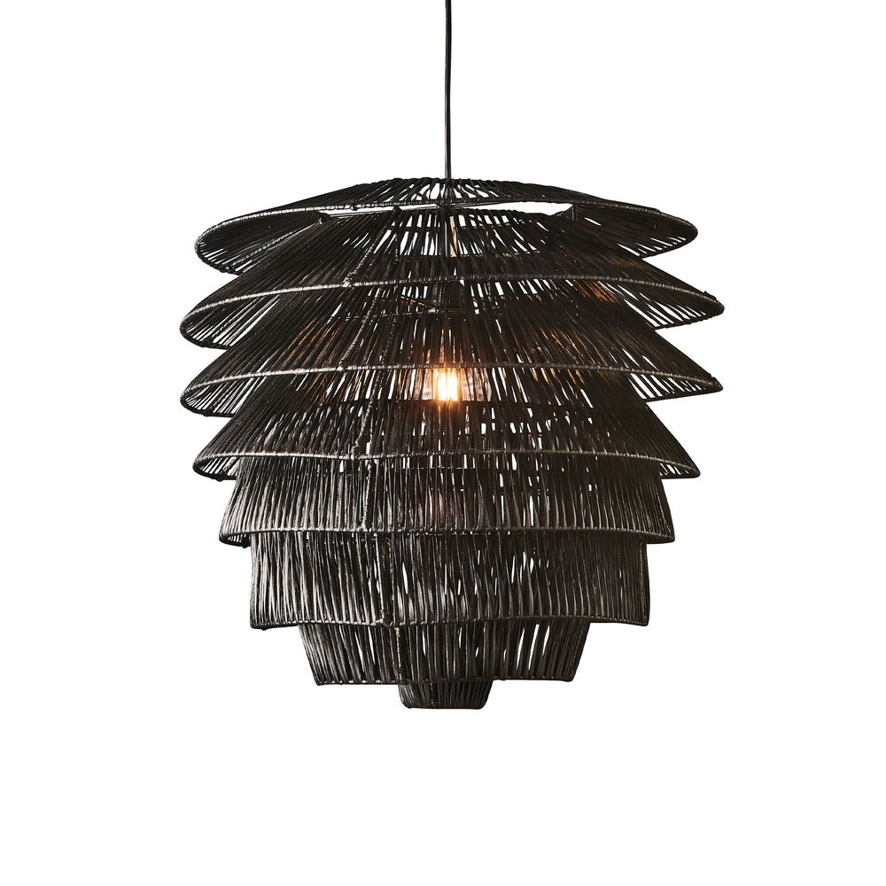 Saba Rattan Ceiling Pendant Black (RRP $649)