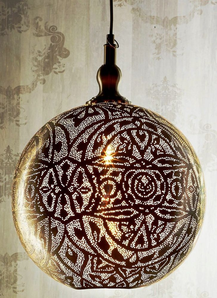Moroccan Ball Ceiling Pendant Medium Silver (RRP $1430) - Image 2