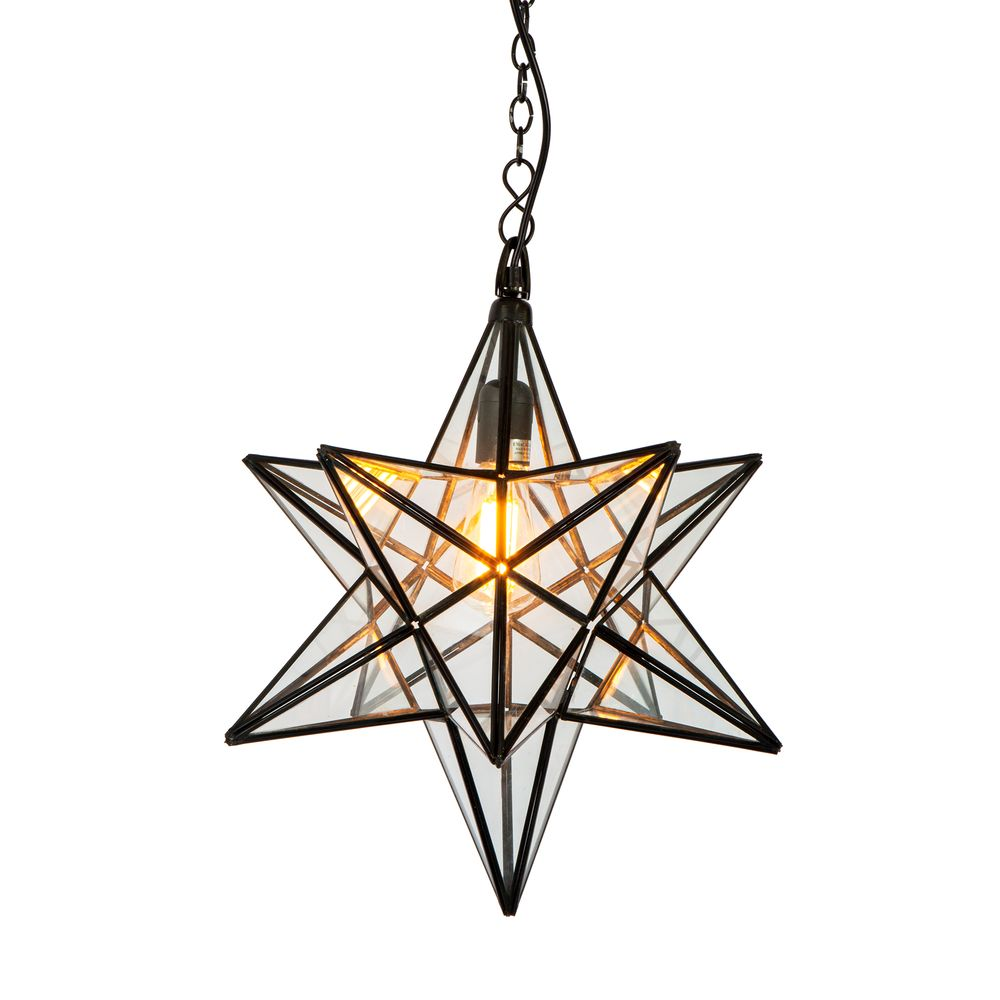 Star Ceiling Pendant Large Black (RRP $649)