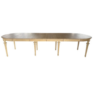 wp-image-tigress-54214.jpg "Riviera" Hamptons Style Frech Provincial Solid Oak Extension Table Weathered Oak, 120-350cmW x 120cmD x 78cmH (RRP $5999)