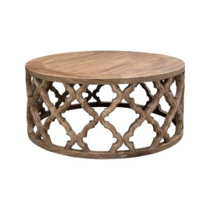 wp-image-tigress-54217.jpg "Sienna" Hamptons Style Recycled Timber Round Coffee Table, 92cm DIA x 40cmH Natural Elm (RRP $1499)