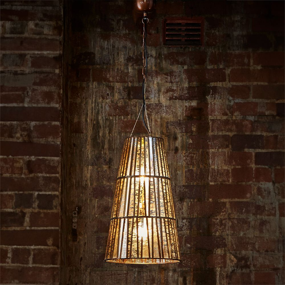 Cleveland Ceiling Pendant Large Brass (RRP $1155) - Image 2