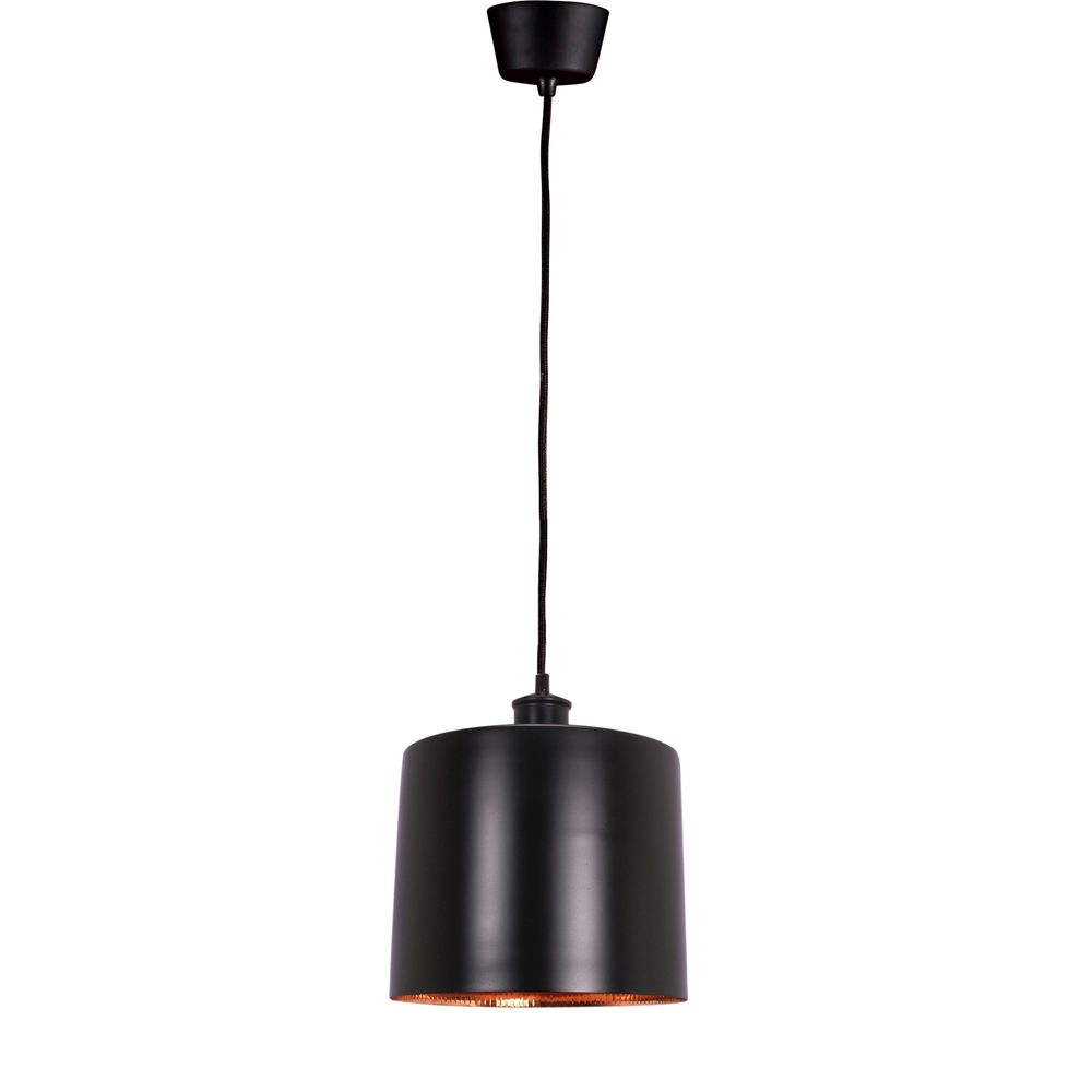Portofino Ceiling Pendant Medium Matte Black and Copper (RRP $396)
