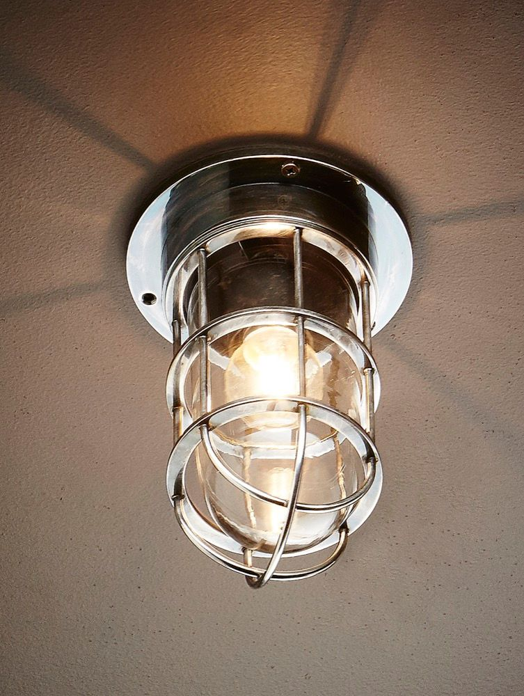 Emerald Outdoor Ceiling Light Antique Silver (RRP $352)