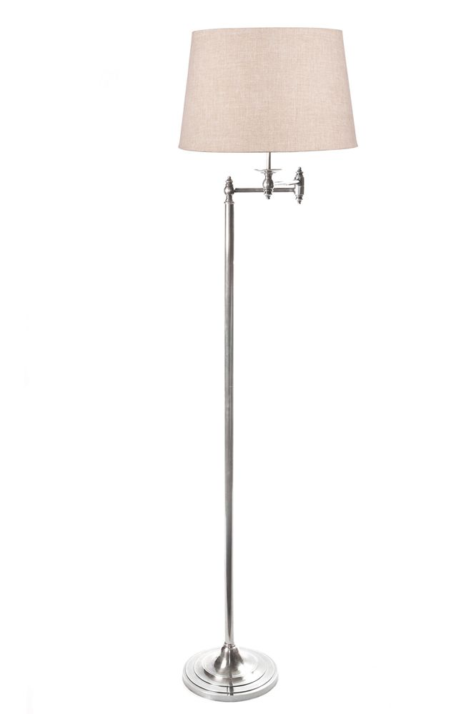 Macleay Floor Lamp Base Antique Silver (RRP $1089)