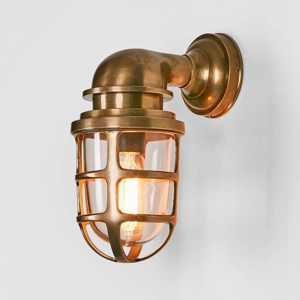 Porto Outdoor Wall Light Antique Brass (RRP $649)