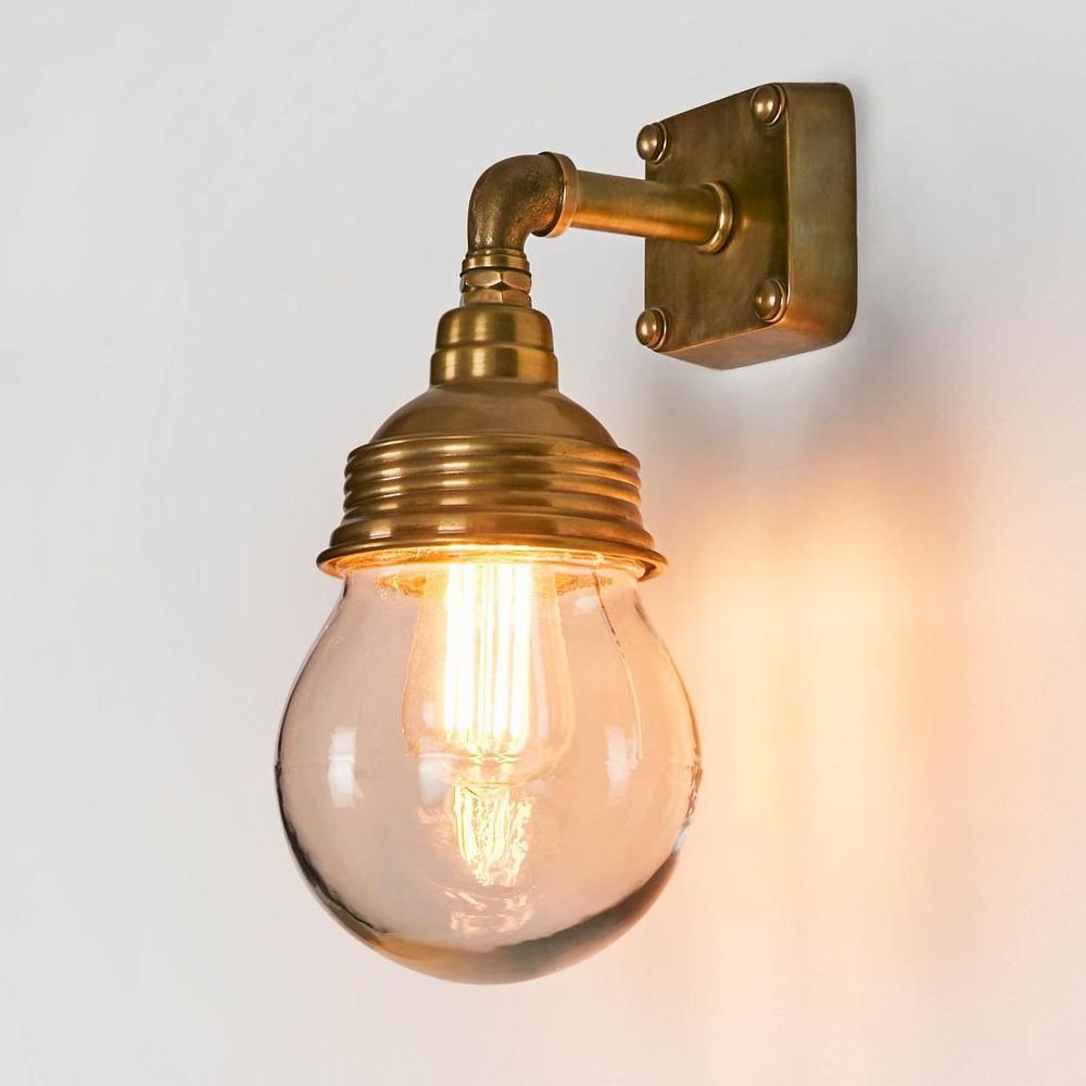 Dover Outdoor Wall Light Antique Brass (RRP $290)