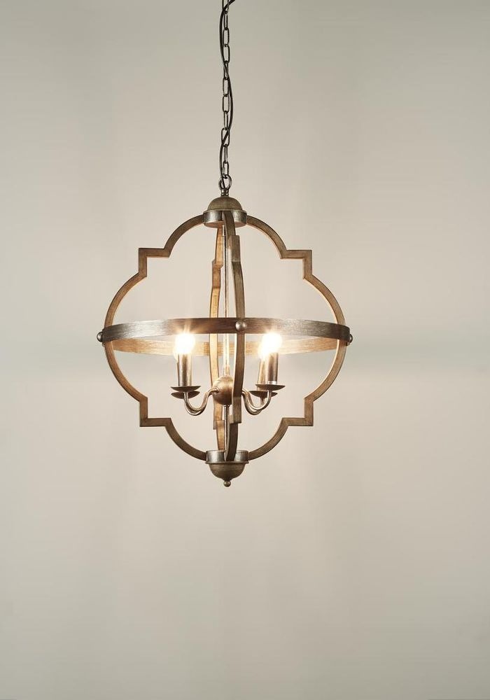 Hyatt Ceiling Pendant Medium Rust Brown and Silver Black (RRP $1309)