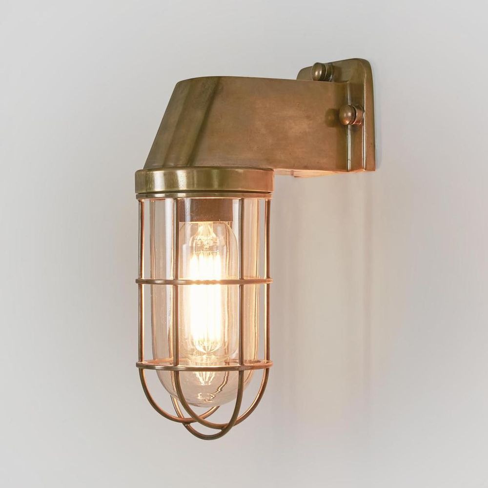 Royal London Outdoor Wall Light Antique Brass (RRP $572)