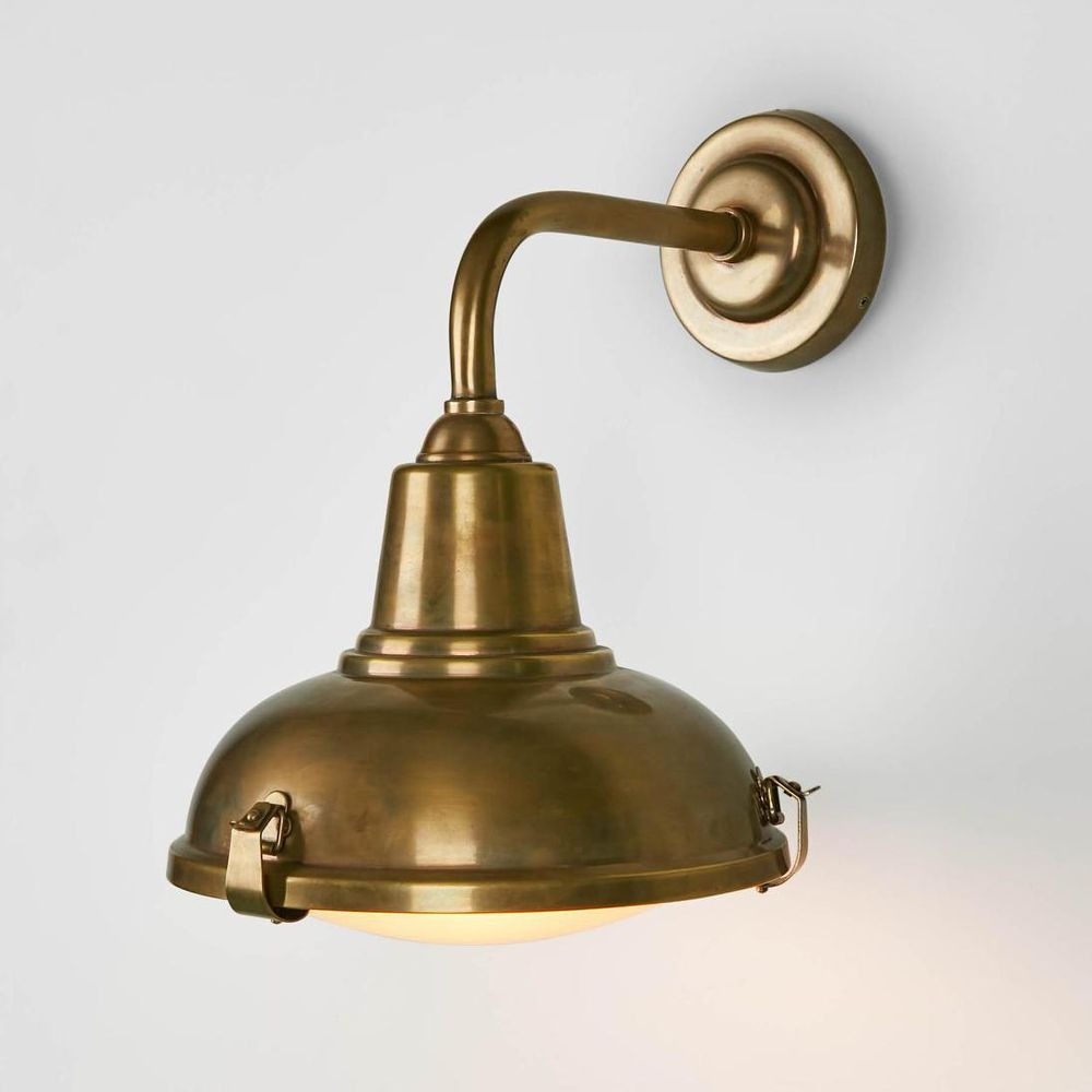 Catalina Outdoor Wall Light Antique Brass (RRP $715)