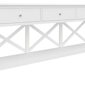 wp-image-tigress-57760.jpg "Montauk" Timber Hall Console Table 3 Drawers White, 176cmW x 42cmD x 78cmH (RRP $1499)