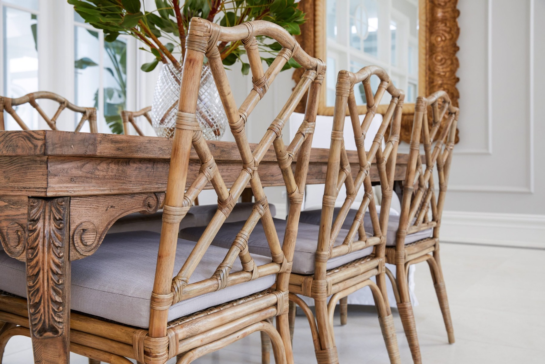 Chippendale Hamptons Style Dining Chair Grey, WIDTH 50cm HEIGHT 100cm - seat height 53cm DEPTH (RRP $999) - Image 2