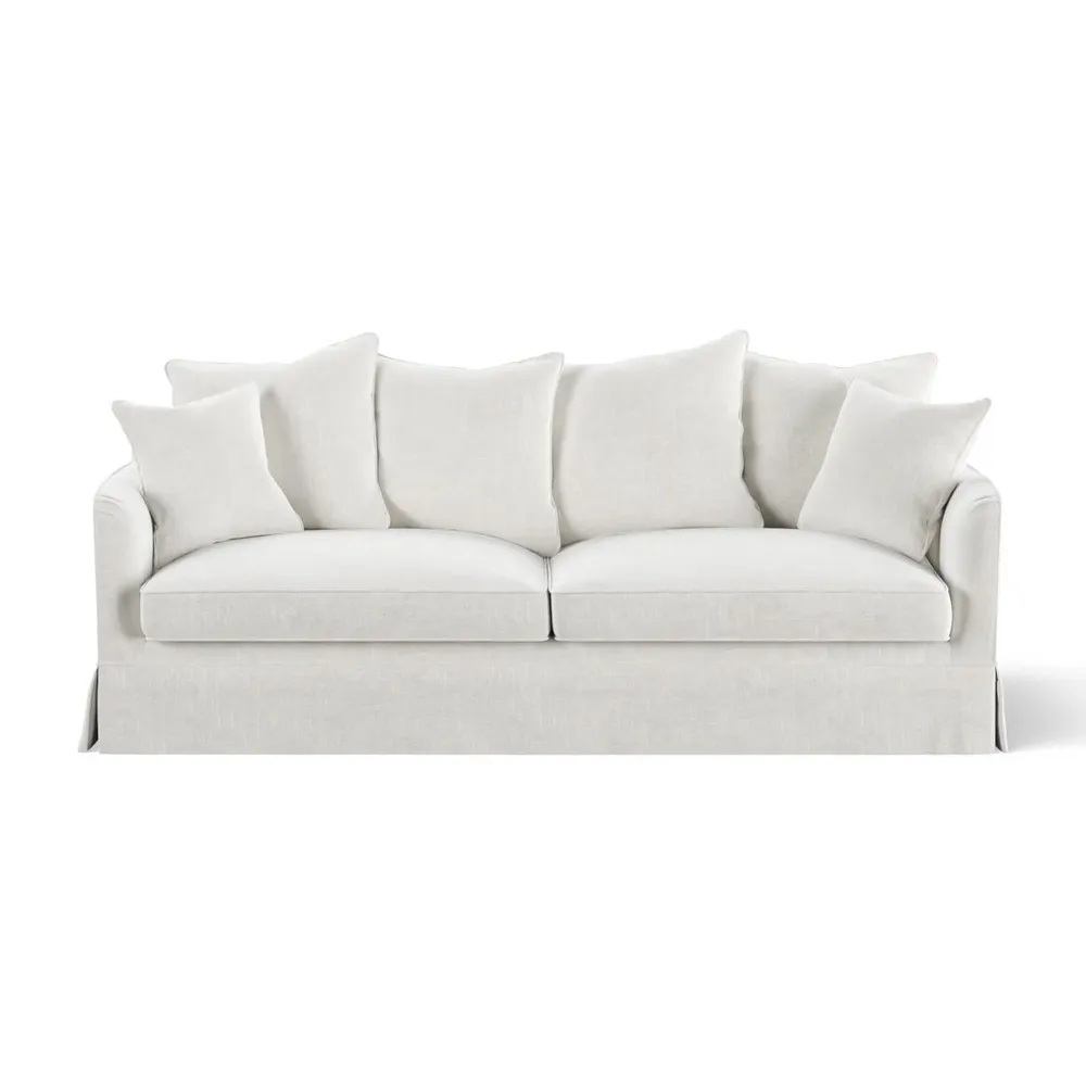 Noosa Hamptons 3 Seat Sofa Ivory, W 221cm D 91cm H 80cm (RRP $3299)