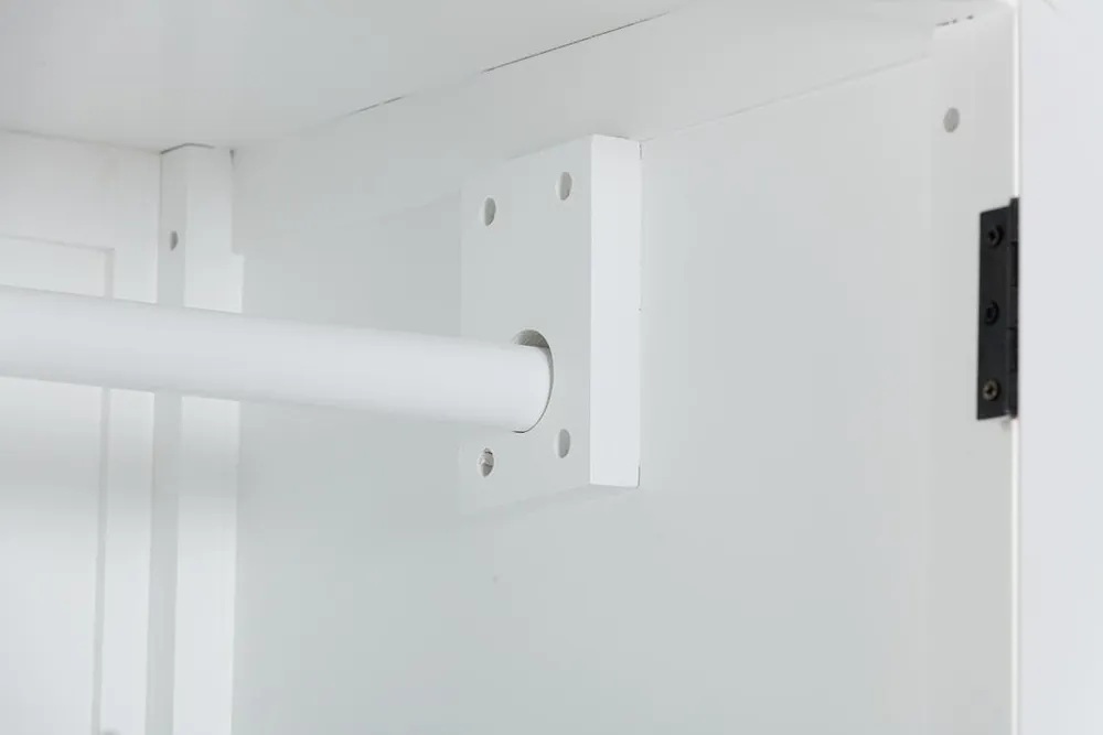 Santorini Wardrobe in White, W 100cm D 50cm H 180cm (RRP $2999) - Image 8