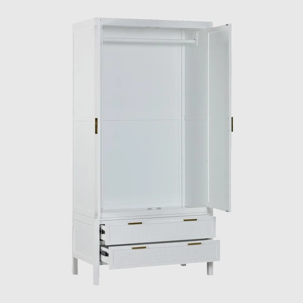 Santorini Wardrobe in White, W 100cm D 50cm H 180cm (RRP $2999) - Image 9