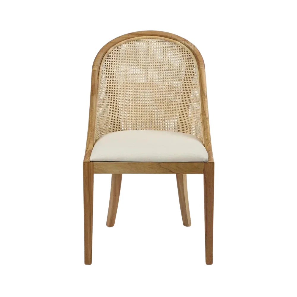 Maldives Dining Chair Natural Whitewash, D 61.5cm W 54.5cm H 92.5cm (RRP $599)