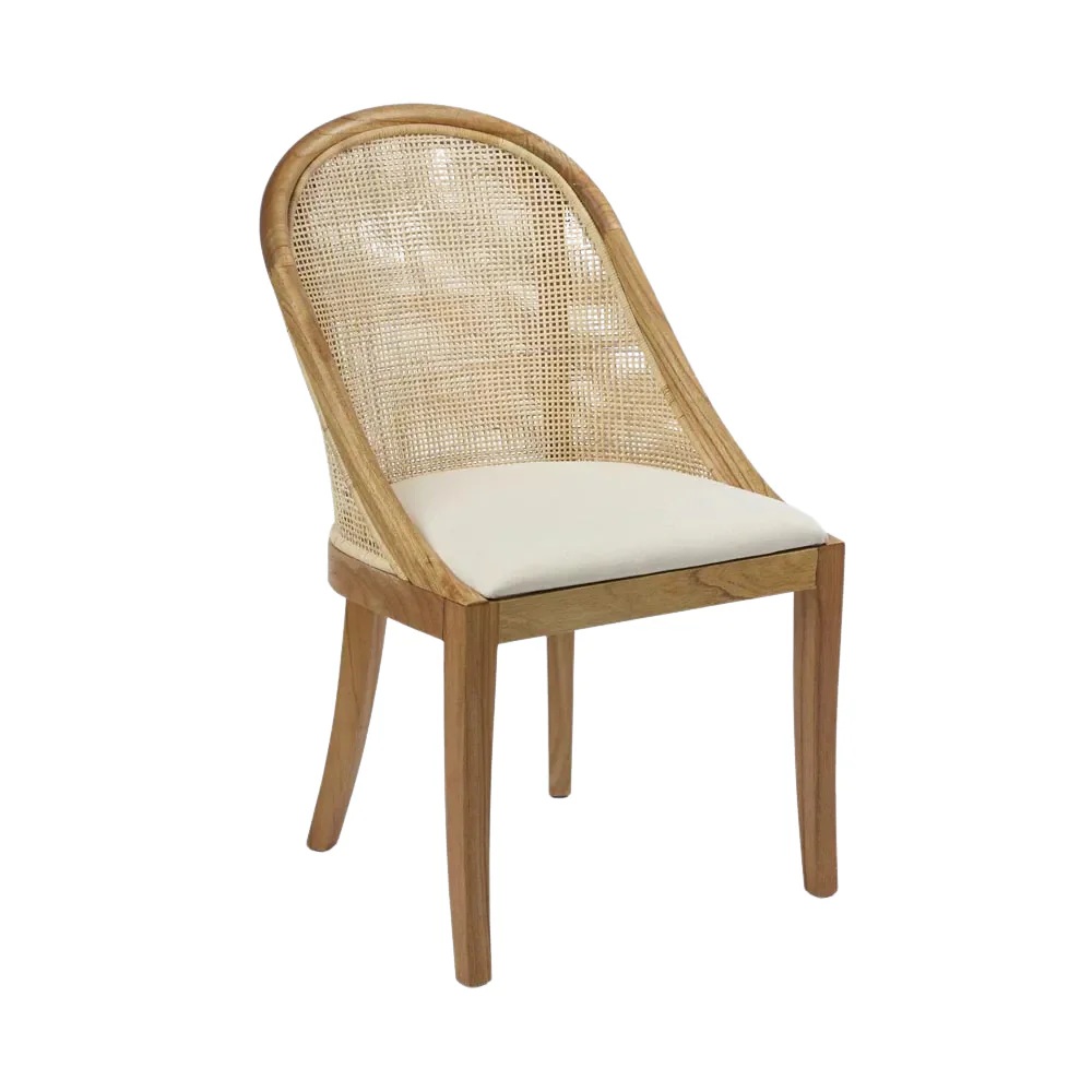 Maldives Dining Chair Natural Whitewash, D 61.5cm W 54.5cm H 92.5cm (RRP $599) - Image 2
