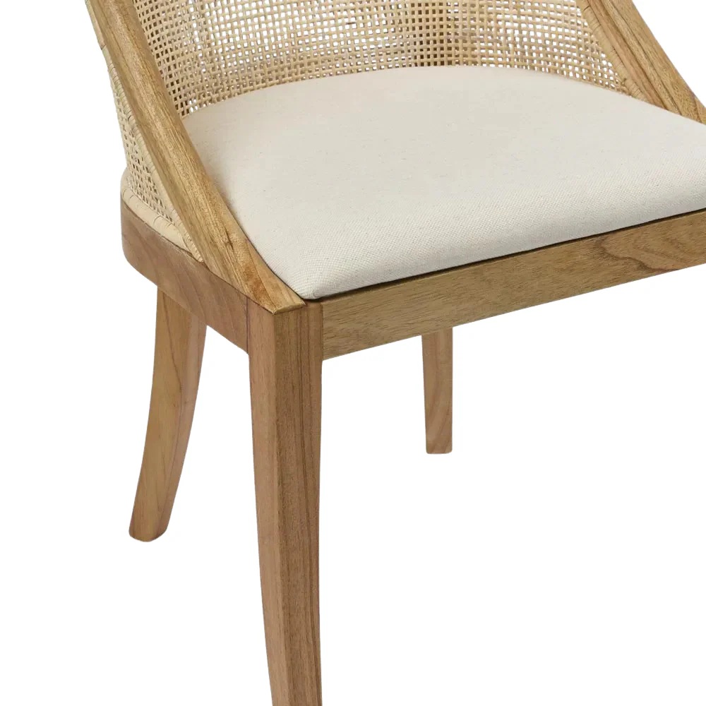 Maldives Dining Chair Natural Whitewash, D 61.5cm W 54.5cm H 92.5cm (RRP $599) - Image 5