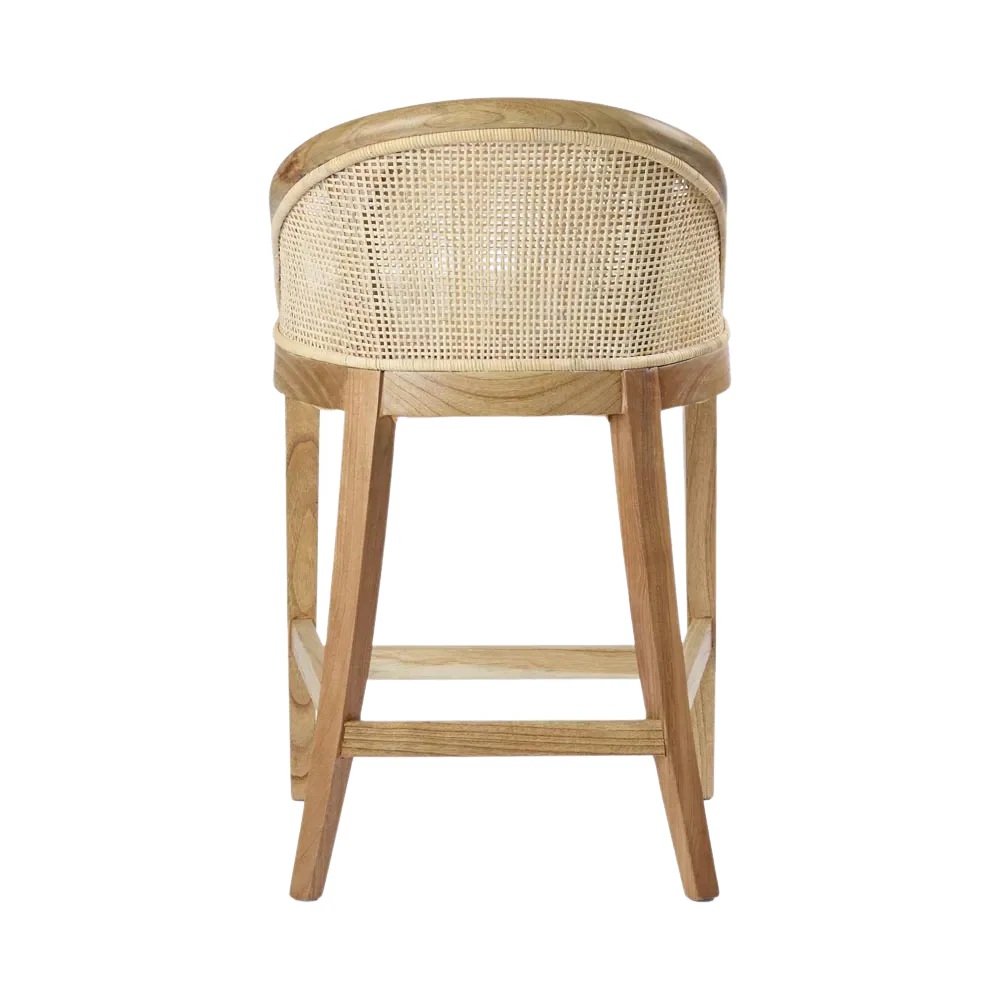 Maldives Kitchen Counter Stool Whitewash, L 54.5cm W 54cm H 89.5cm (RRP $599) - Image 4