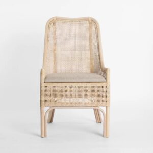 Southbeach Hamptons Dining Chair Natural Whitewash, W 54 D 56 H 96cm (RRP $449)