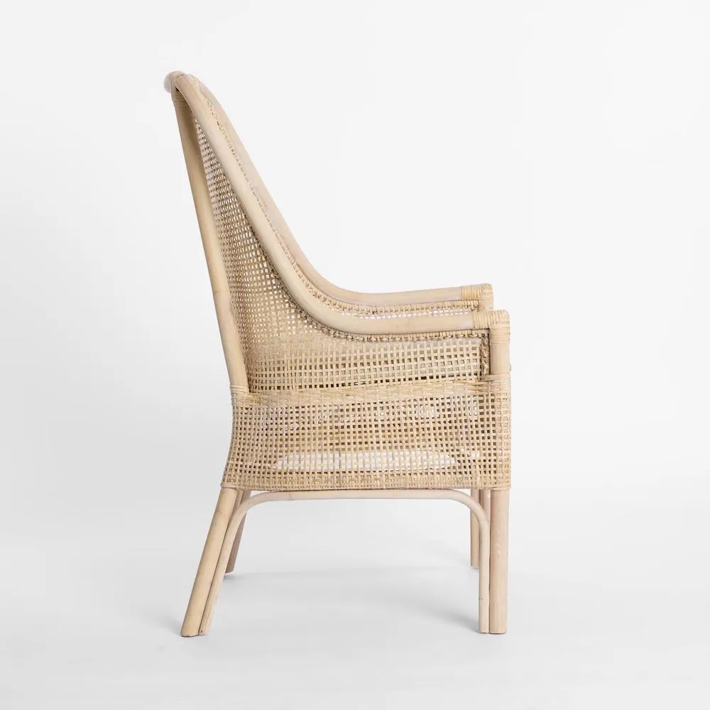 Southbeach Hamptons Dining Chair Natural Whitewash, W 54 D 56 H 96cm (RRP $449) - Image 3