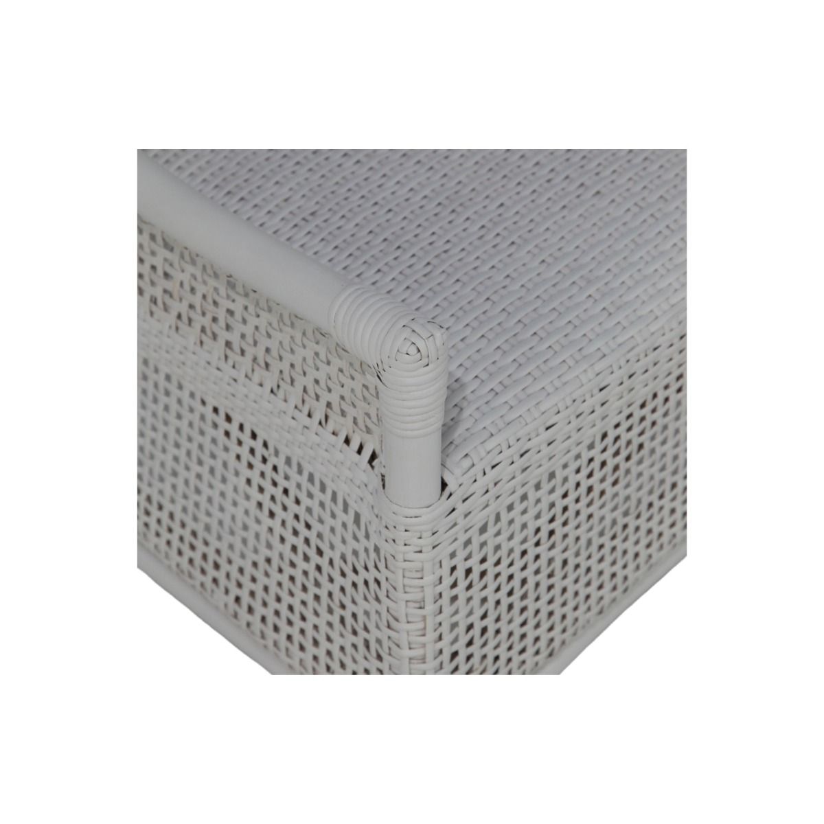 "Southbeach" Hamptons Style Rattan Cane Armchair Dining Chair, Vivid White (RRP $449) - Image 3