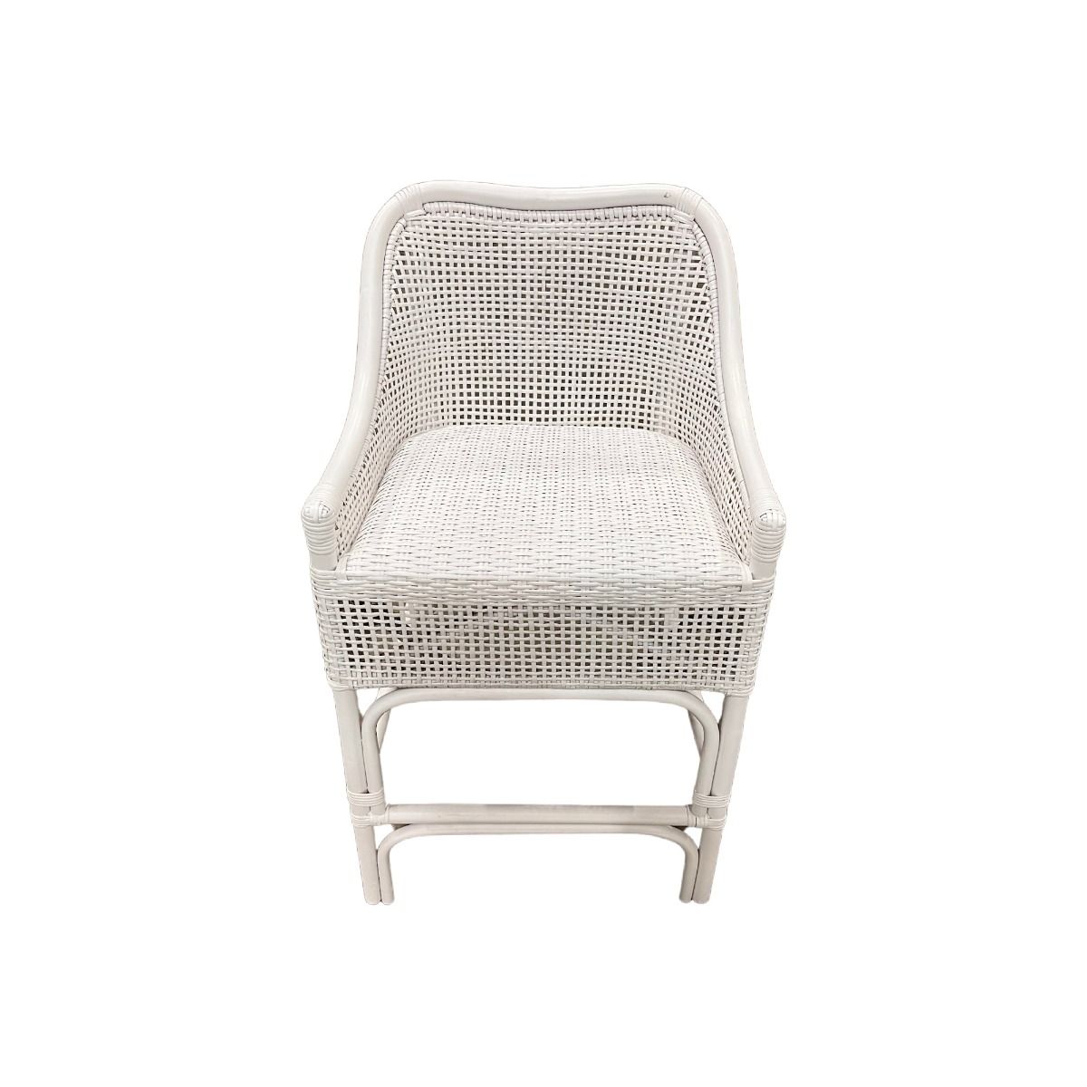 "Southbeach" Hamptons Style Rattan Kitchen Counter Bar Stool, White (RRP $499) - Image 2