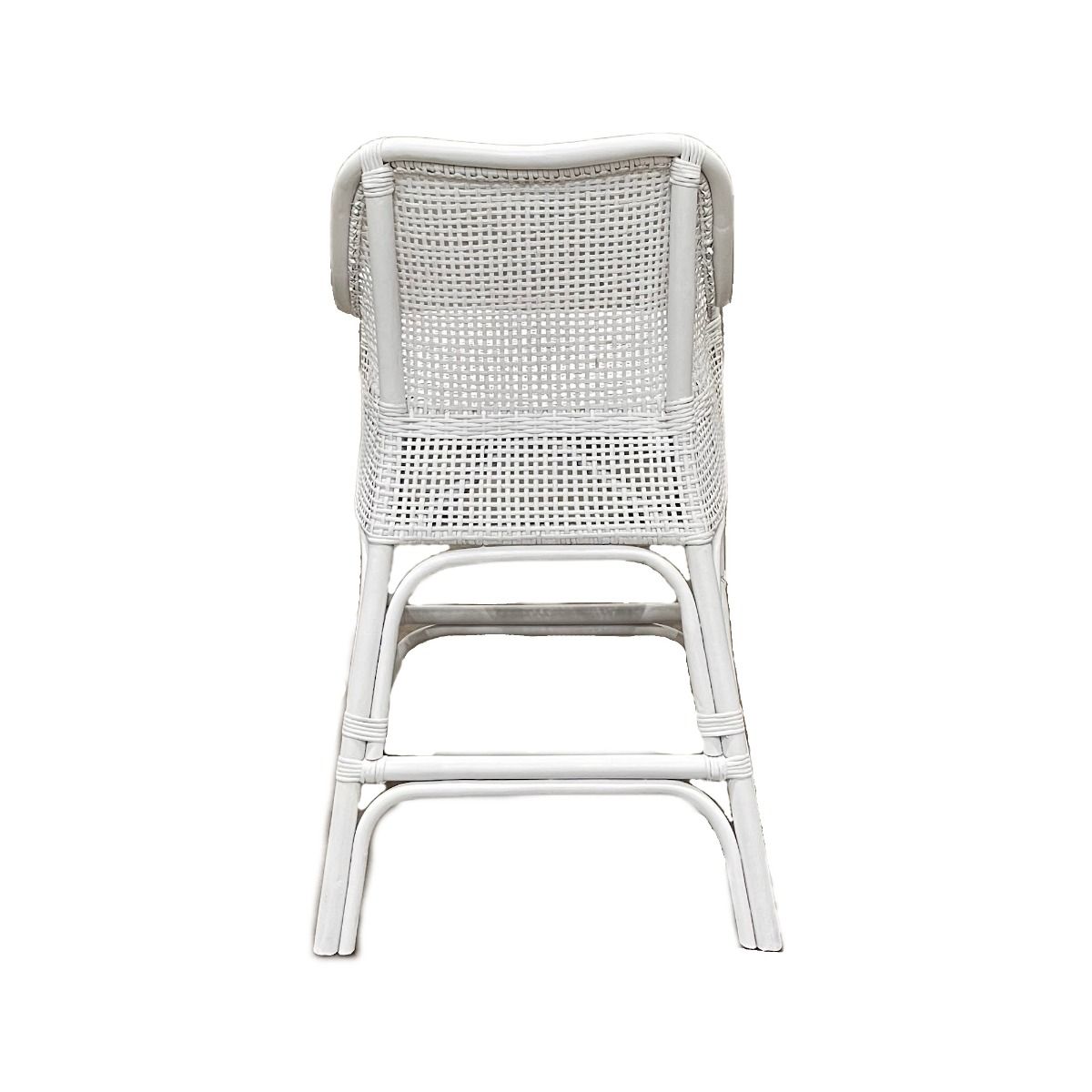 "Southbeach" Hamptons Style Rattan Kitchen Counter Bar Stool, White (RRP $499) - Image 4